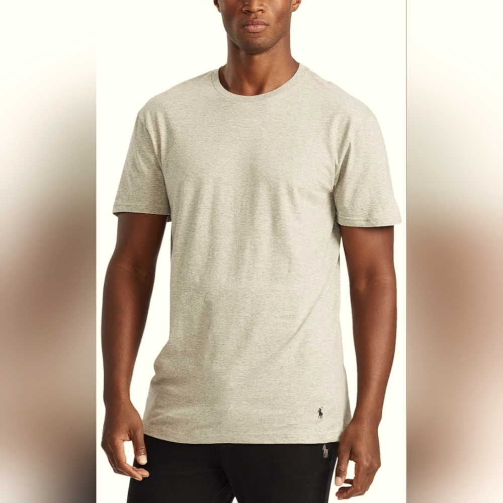 Polo Ralph Lauren Classic Fit 100% Cotton Tee Light Gray Heather Sz XL